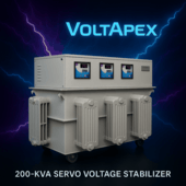 200 KVA Servo Voltage Stabilizer 3 Phase Heavy Industrial Voltapex